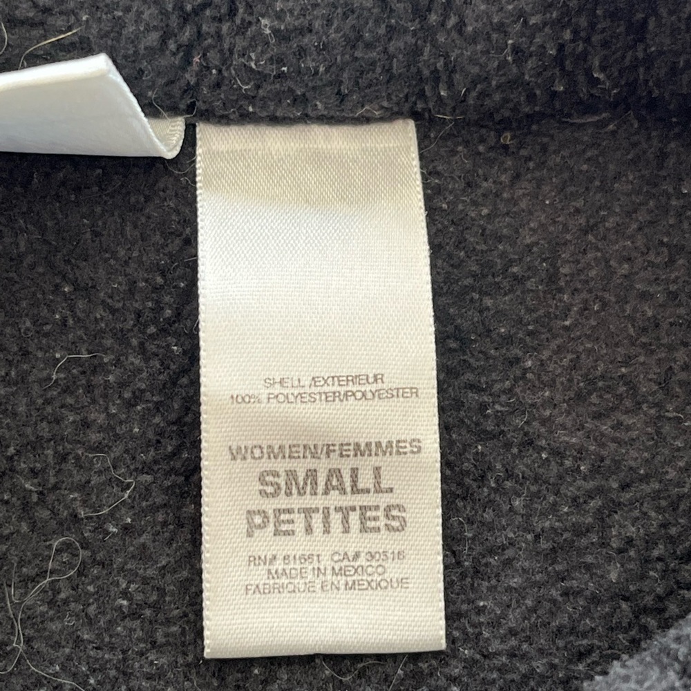 The North Face Women’s Size Small Petite Full Zip Black Polartec Jacket - Picture 5 of 11